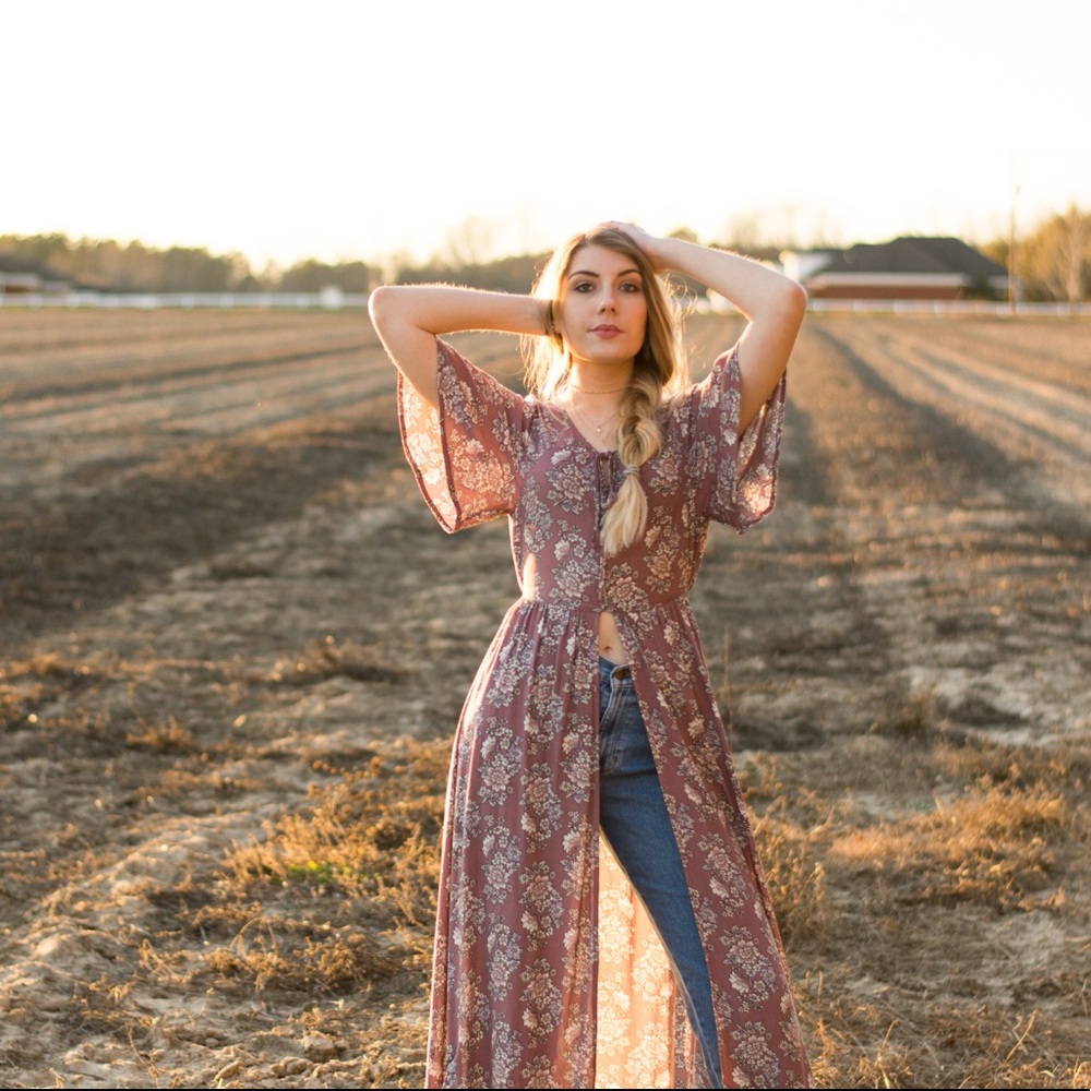 Purple Tunic Tie Dress
